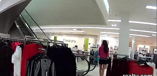  Beautiful czech sweetie gets tempted in the mall and banged in pov